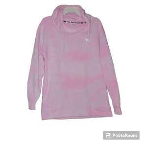 Victoria Secret PINK Crossover Tunic Length Hoodie Tie Dye oversized Size Small